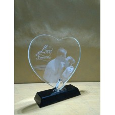 Heart Glass Trophy Award